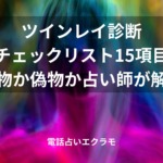 「ツインレイ診断チェックリスト15項目【本物か偽物か占い師が解説】」のイメージ