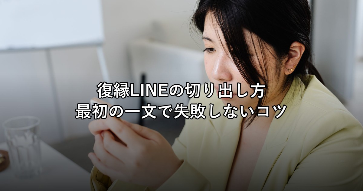 復縁LINEの切り出し方と例文集|最初の一文で失敗しないコツ
